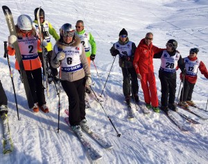 Aux ordres de Simon pour le slalom mis en place par l’ESF