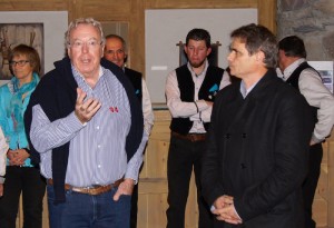 Jean-Claude Virfeu, président de l’ACCB et Jean-Claude Fraissard, maire de Montvalézan