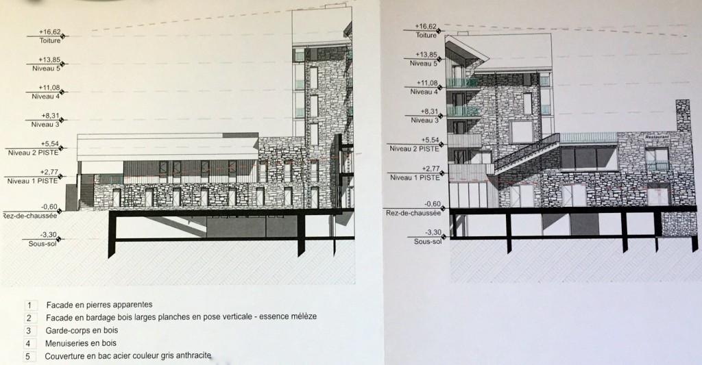 Les façades latérales.