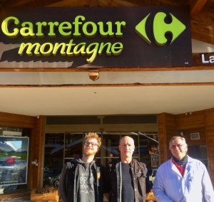 Alain, Michel et Jean-Baptiste Grangeon, à votre service au Carrefour Montagne de La Rosière.