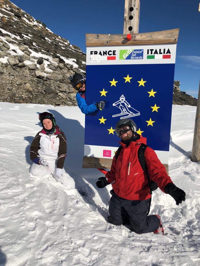 Arrêt photo à la frontière italienne