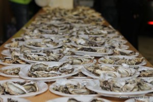 Plus de 40 kg d’huitres de Plougrescant ont été dégustés.