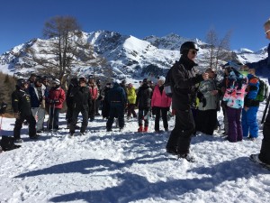 Petite pause face au Ruitor...