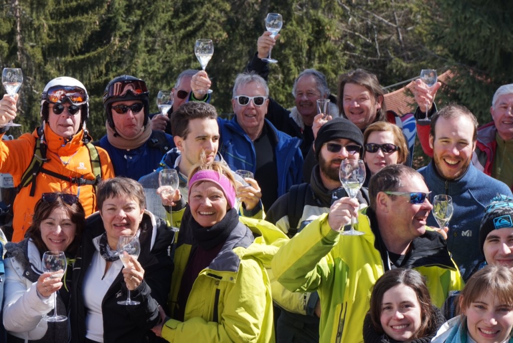 L’accueil de Giorgio Fausti sur la terrase de Maison Blanche à La Thuile