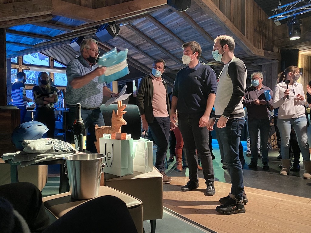 Polaires et champagne pour Thibault Buhet et Guilhem Dumont